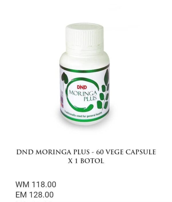 ORIGINAL DND MORINGA PLUS (60 VEGE CAPSULE) × 1 BOTOL