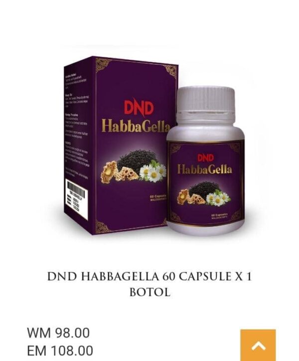 ORIGINAL DND HABBAGELLA 60 CAPSULE × 1 BOTOL