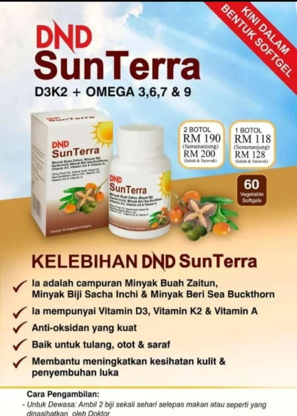 ORIGINAL DND SUNTERRA (60 SOFTGEL) × 1 BOTOL - Image 2