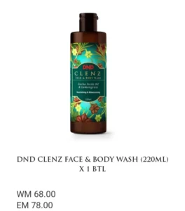 ORIGINAL DND CLENZ FACE & BODY WASH (220ML) X 1 BTL