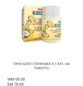 ORIGINAL DND KIDZ CHEWABLE X 1 BTL (60 TABLETS)
