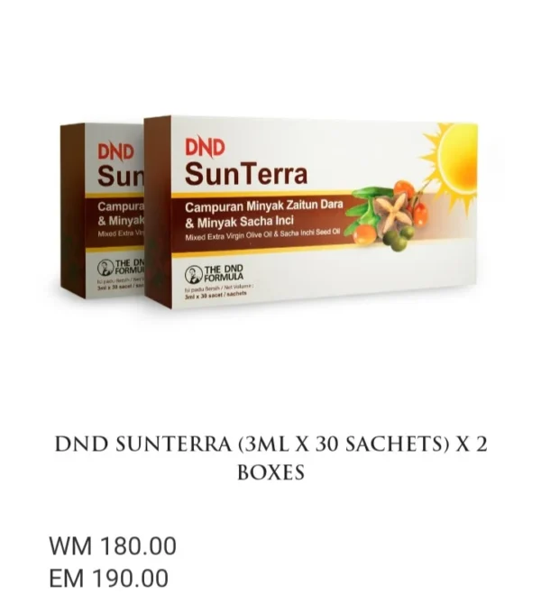 ORIGINAL DND SUNTERRA (3ML X 30 SACHETS) X 2 BOXES