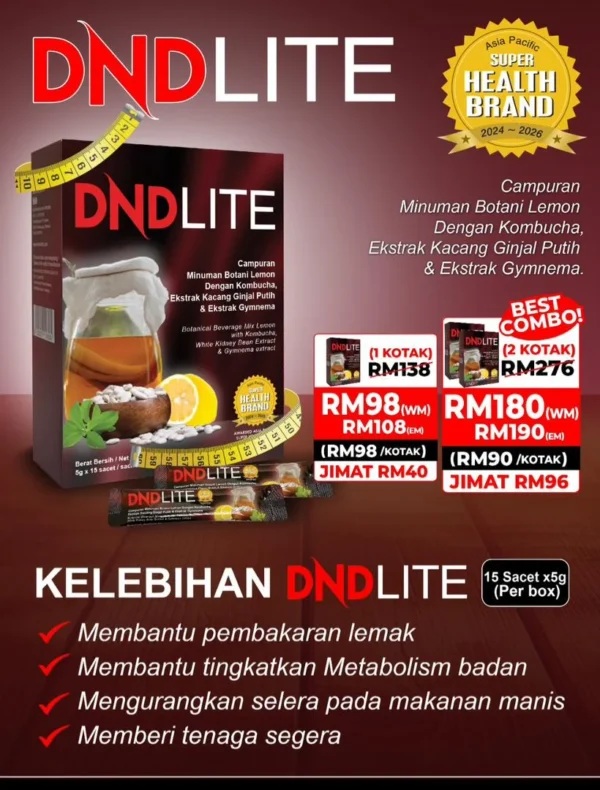 ORIGINAL : DND LITE (15 SACHETS X 5G) X 2 BOXES - Image 2