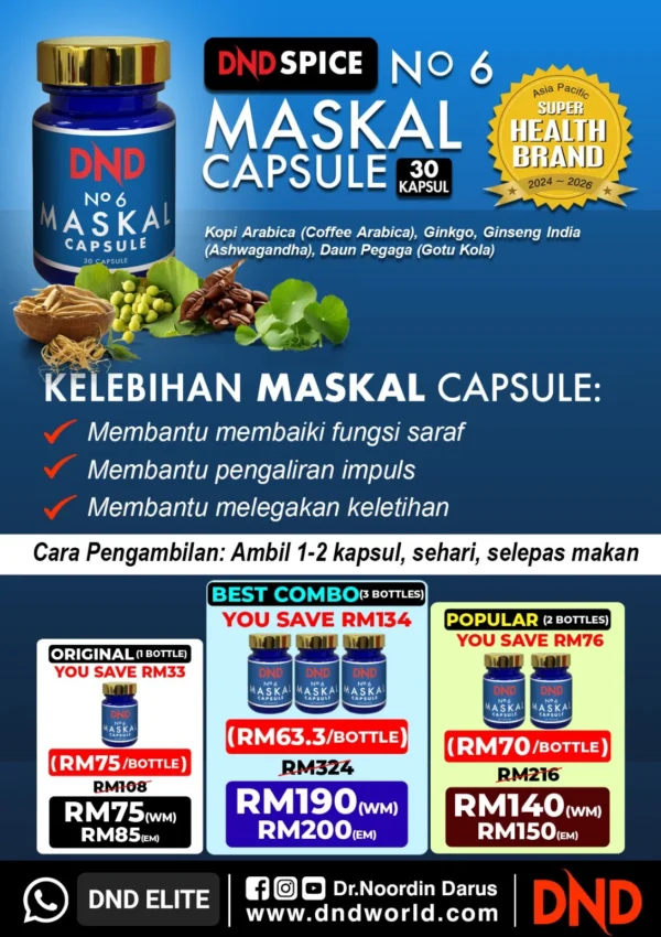 ORIGINAL : 2 BOTOL : DND NO.6 MASKAL (30 CAP) - DND SPICE. - Image 2