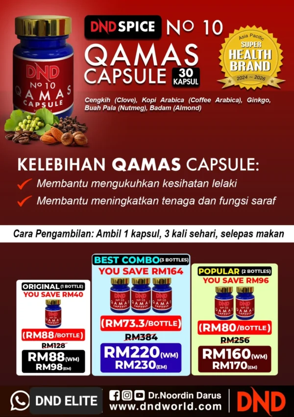 ORIGINAL : 1 BOTOL : DND NO.10 QAMAS (30 CAP) - DND SPICE. - Image 2