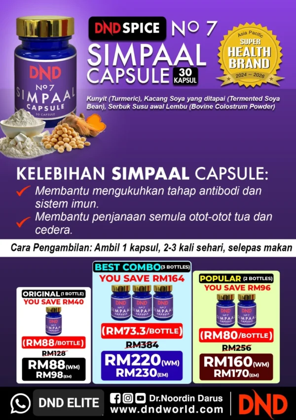 ORIGINAL : 1 BOTOL : DND NO.7 SIMPAAL (30 CAP) - DND SPICE. - Image 2