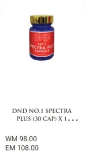 ORIGINAL : 1 BOTOL : DND NO.1 SPECTRA PLUS (30 CAP) - DND SPICE.