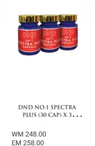 ORIGINAL : 3 BOTOL : DND NO.1 SPECTRA PLUS (30 CAP) - DND SPICE.