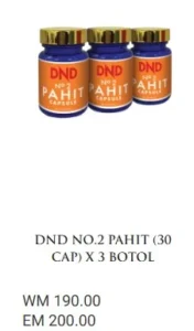 ORIGINAL : 3 BOTOL : DND NO.2 PAHIT (30 CAP) - DND SPICE.