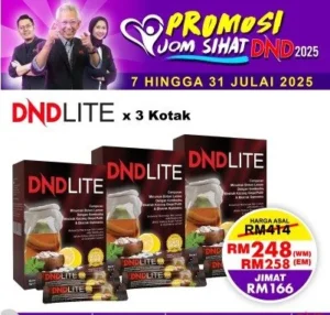 ORIGINAL : PACKAGE 16: DND LITE (15 SACHETS X 5G) X 3 BOXES