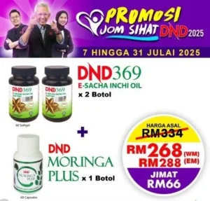 ORIGINAL :PACKAGE 5: 2 BOTOL DND ESIO + 1 BOTOL DND MORINGA PLUS