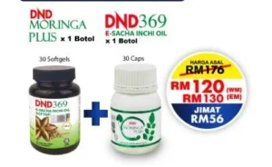 ORIGINAL : (1 BTL DND MORINGA PLUS (30 CAP) + 1 DND ESIO (30 SOFTGEL)