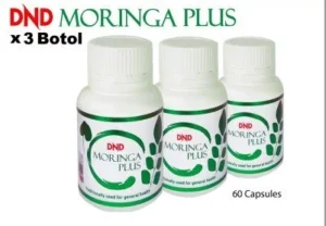 ORIGINAL  : PACKAGE 10: DND MORINGA PLUS - 60 VEGE CAPSULE X 3 BOTOL