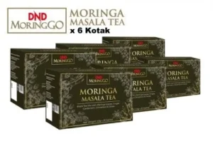 ORIGINAL : PACKAGE 25: DND MORINGGO MORINGA MASALA TEA (20 SACHETS X 2.5g) x 6 BOX