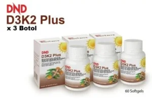 ORIGINAL : package 12: DND D3K2 PLUS SOFTGEL (60 SOFTGEL) X 3 BOTTLESS