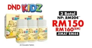 ORIGINAL :  DND KIDZ CHEWABLE X 3 BTL (60 TABLETS)