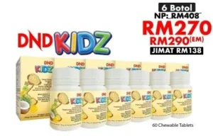 ORIGINAL :  DND KIDZ CHEWABLE X 6 BTL (60 TABLETS)