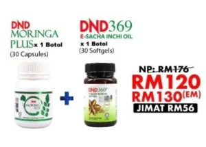 ORIGINAL : (1 BTL DND MORINGA PLUS (30 CAP) + 1 DND ESIO (30 SOFTGEL)