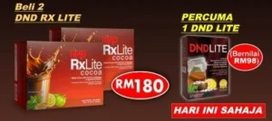 DND RXLITE COCOA DRINK (25G X 15 SACHETS) X 2 BOX